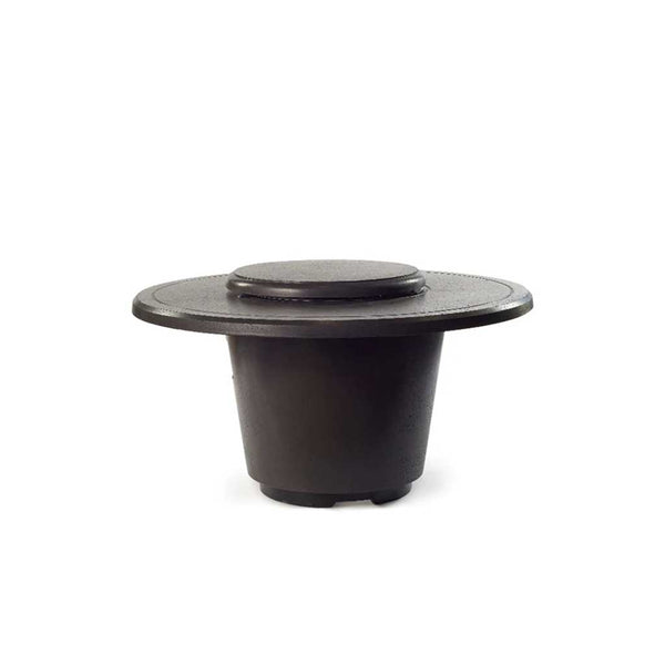 Contempo and Indio Round Fire Table Lid in Black Lava