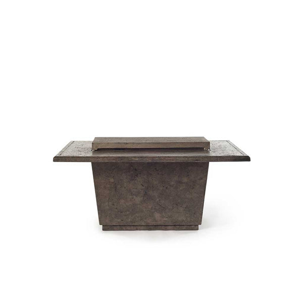 Contempo and Indio Rectangular Fire Table Lid in Dark Basalt