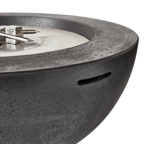 48" Fire Bowl in Black Lava
