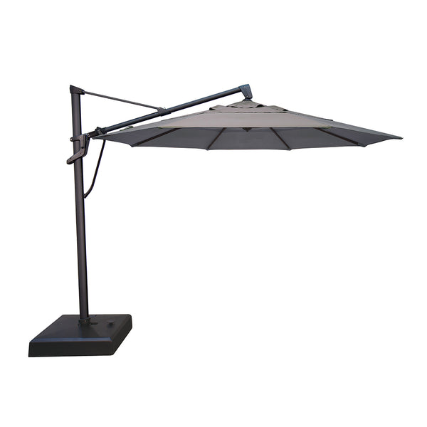 AKZ PLUS 11' Cantilever Umbrella - Black Frame & Charcoal Canopy