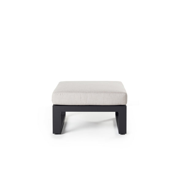 Belvedere Ottoman in Charcoal Aluminum