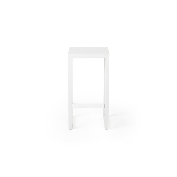 Belvedere Bar Stool in White Aluminum