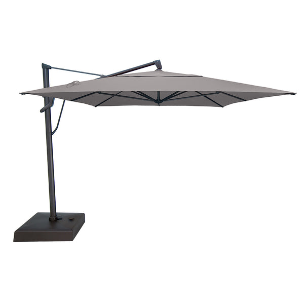 AKZ PLUS 10x13' Cantilever Umbrella - Black Frame & Charcoal Canopy