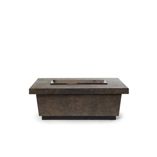 Contempo Select Rectangular Fire Table with Drawer in Dark Basalt