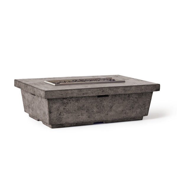 Contempo Rectangular Fire Table in Dark Basalt