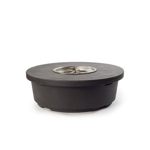 Contempo Round Fire Table in Black Lava
