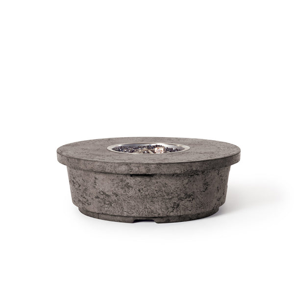 Contempo Round Fire Table in Dark Basalt