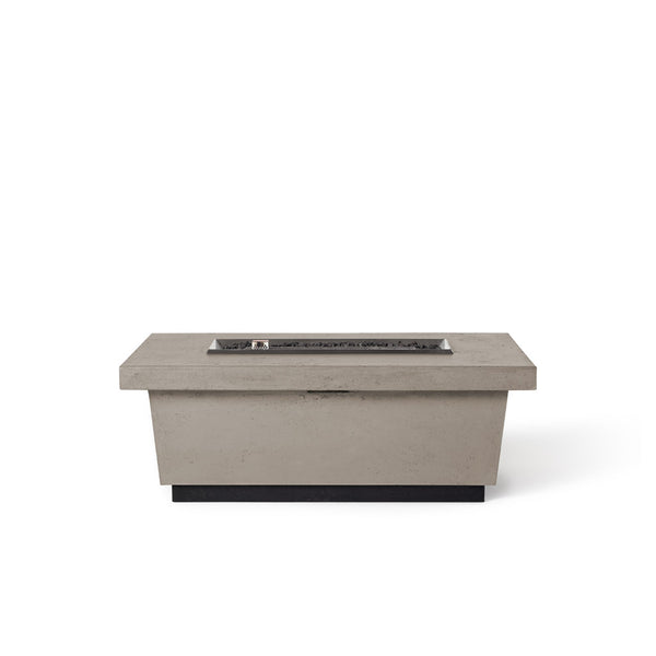 Contempo Select Rectangular Fire Table with Drawer in Light Basalt