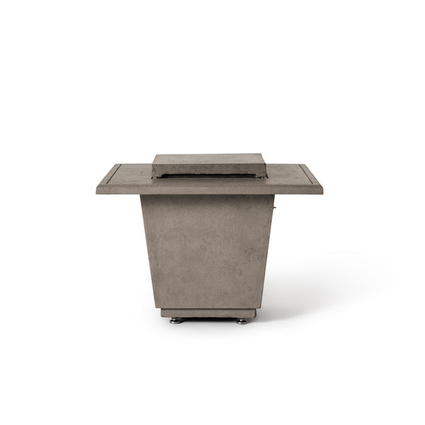 Contempo and Indio Square Fire Table Lid in Light Basalt