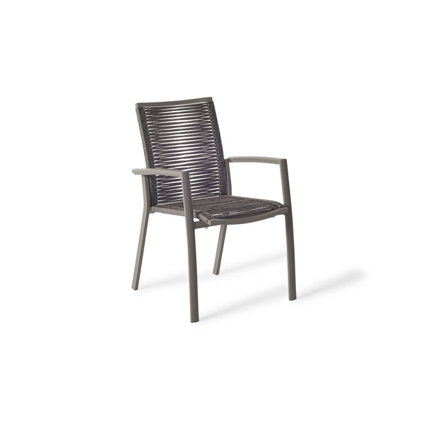 Diablo Dining Arm Chair in Quartz Grey