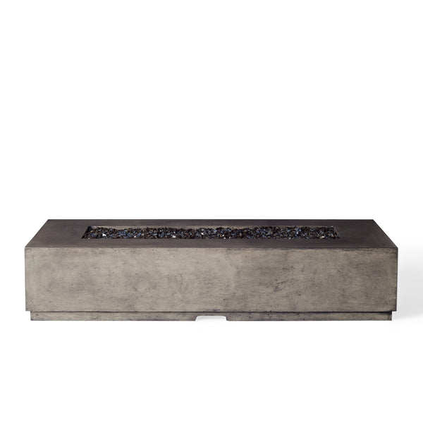 Legend 72" Rectangular Fire Table in Dark Basalt (Propane)
