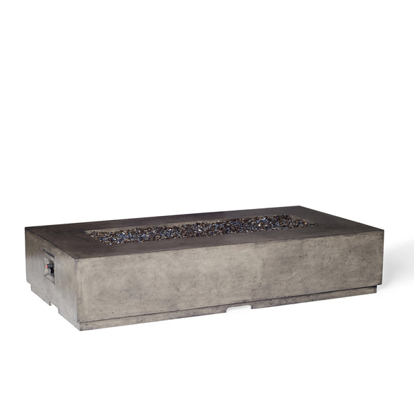 Legend 72" Rectangular Fire Table in Dark Basalt (Propane)