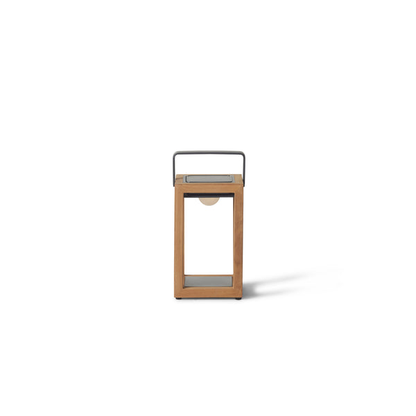 Lux Teak Table Lamp in Charcoal