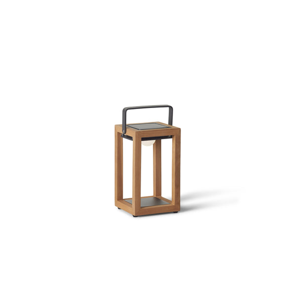 Lux Teak Table Lamp in Charcoal