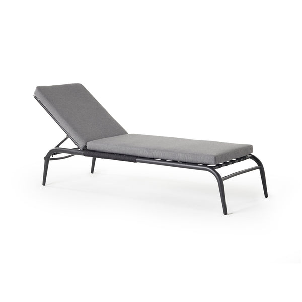 Olema Chaise in Charcoal Aluminum