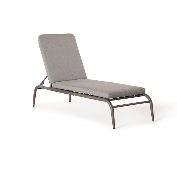 Olema Chaise in Quartz Grey Aluminum