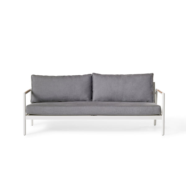 Pasadena Sofa in White Aluminum