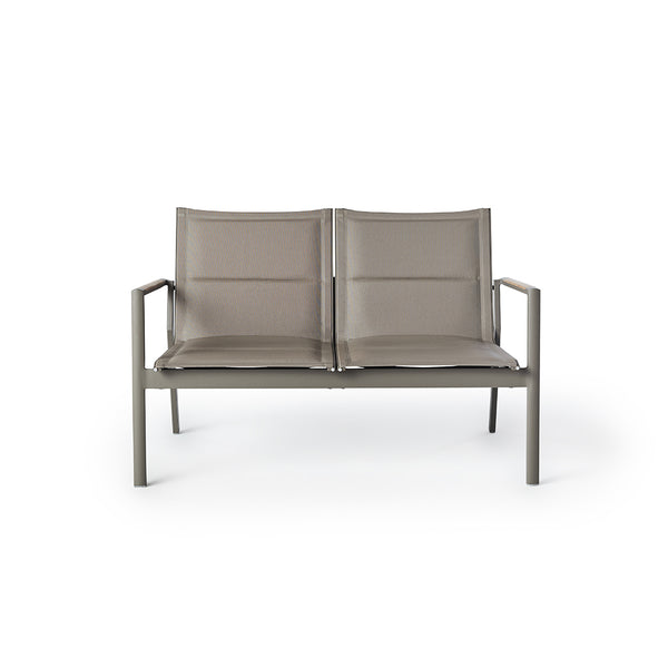 Skyline Loveseat in Quartz Grey Aluminum