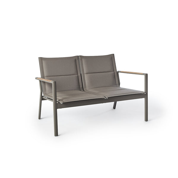 Skyline Loveseat in Quartz Grey Aluminum