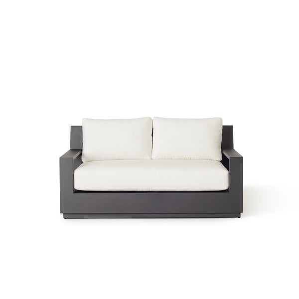 Sonora Loveseat in Charcoal Aluminum