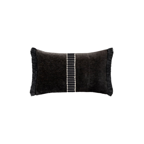 Splendor Charcoal Lumbar Pillow