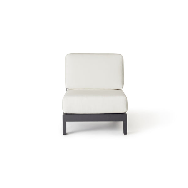 Tiburon Sectional Armless Lounge Chair in Charcoal